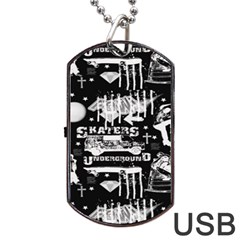 Skater-underground2 Dog Tag Usb Flash (two Sides) by PollyParadise