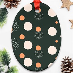 Black Peach White  Ornament (oval) by Sobalvarro