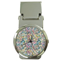 Multicolored Watercolor Stones Money Clip Watches by SychEva