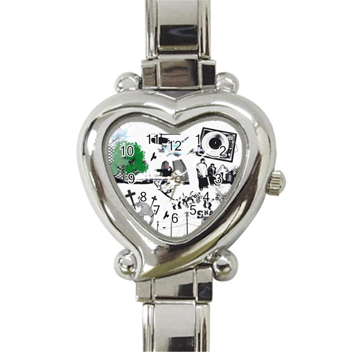 Skaterunderground Heart Italian Charm Watch