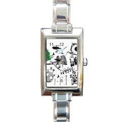 Skaterunderground Rectangle Italian Charm Watch by PollyParadise