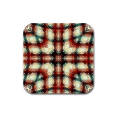 Royal Plaid  Rubber Square Coaster (4 Pack)  by LW41021