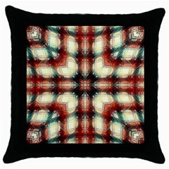 Royal Plaid  Throw Pillow Case (black) by LW41021