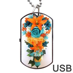 Spring Flowers Dog Tag Usb Flash (two Sides) by LW41021