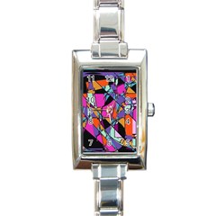 Abstract  Rectangle Italian Charm Watch by LW41021