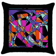 Abstract  Throw Pillow Case (black) by LW41021