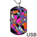 Abstract  Dog Tag USB Flash (Two Sides) Back