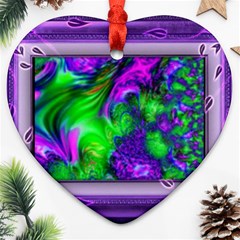 Feathery Winds Heart Ornament (two Sides) by LW41021