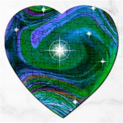 Night Sky Jigsaw Puzzle (heart) by LW41021