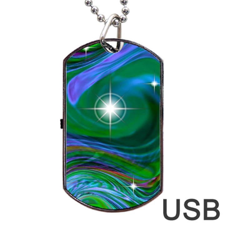 Night Sky Dog Tag USB Flash (Two Sides)