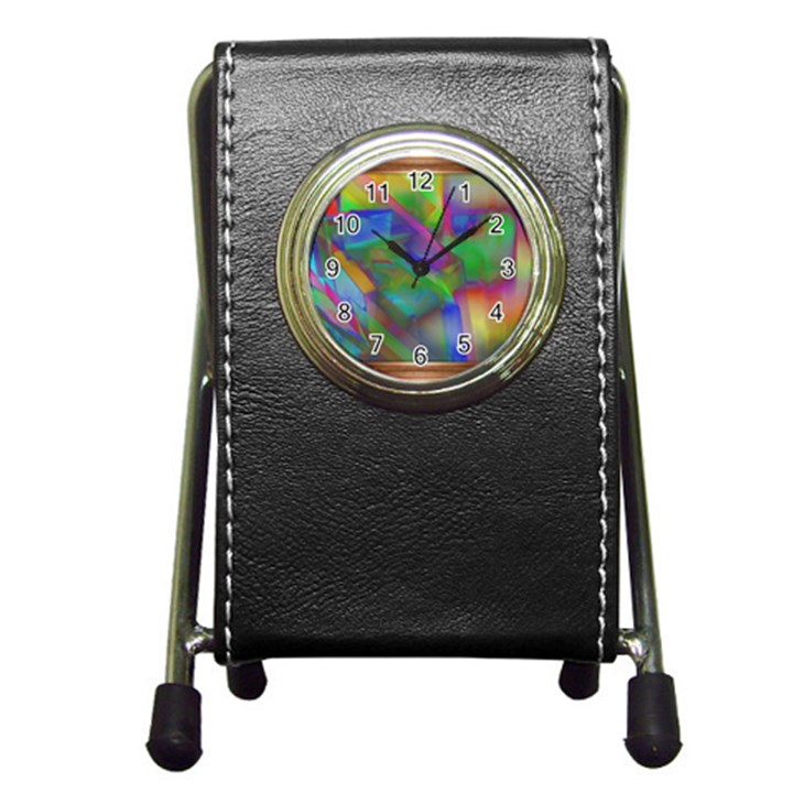 Prisma Colors Pen Holder Desk Clock