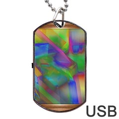 Prisma Colors Dog Tag Usb Flash (one Side) by LW41021