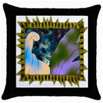 Jungle Lion Throw Pillow Case (Black) Front