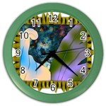 Jungle Lion Color Wall Clock Front