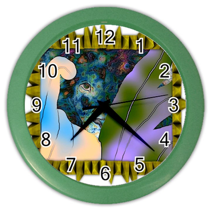 Jungle Lion Color Wall Clock