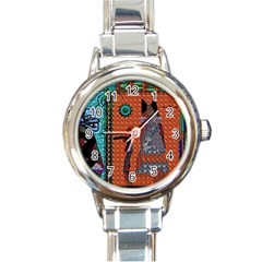 Cats Round Italian Charm Watch by LW41021