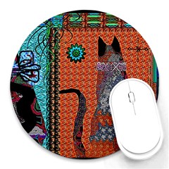 Cats Round Mousepads by LW41021