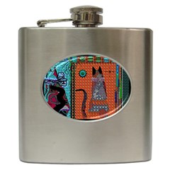 Cats Hip Flask (6 Oz) by LW41021