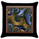 Sea of Wonder Throw Pillow Case (Black) Front