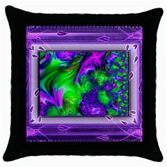 Feathery Winds Throw Pillow Case (black) by LW41021