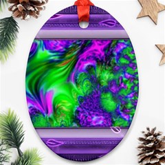 Feathery Winds Oval Ornament (two Sides) by LW41021