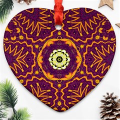 Tropical Twist Heart Ornament (two Sides) by LW323