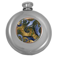 Ancient Seas Round Hip Flask (5 Oz) by LW323