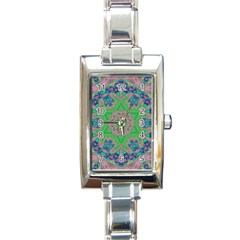 Spring Flower3 Rectangle Italian Charm Watch by LW323