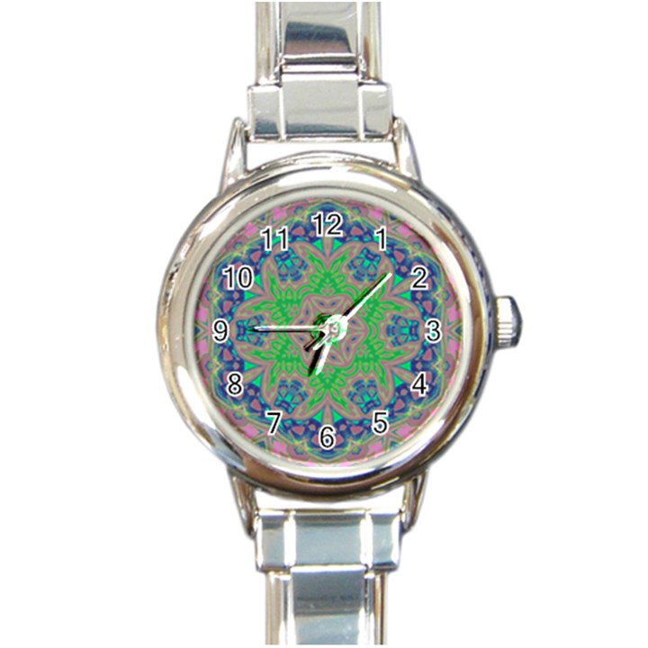 Spring flower3 Round Italian Charm Watch