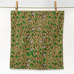 Florals In The Green Season In Perfect  Ornate Calm Harmony Face Towel by pepitasart