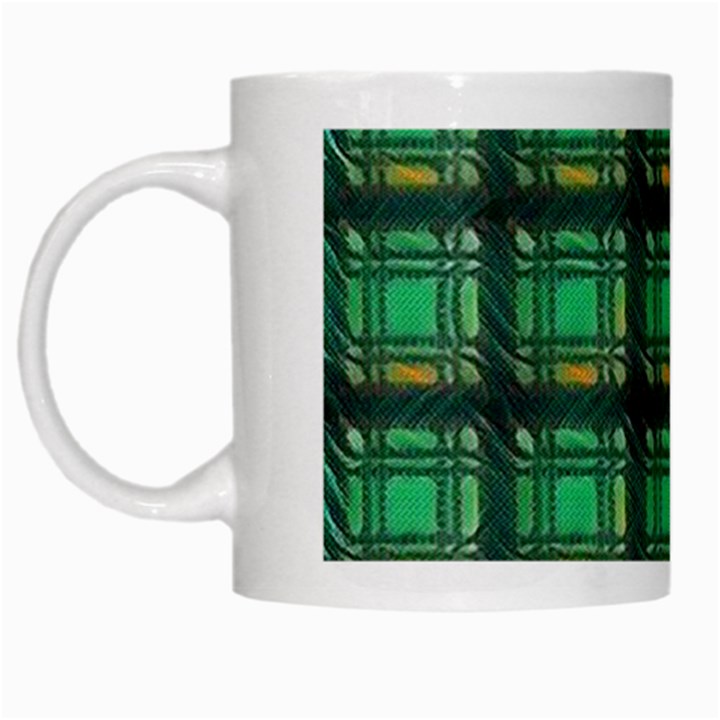 Green Clover White Mugs