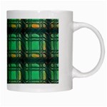 Green Clover White Mugs Right