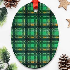 Green Clover Oval Ornament (two Sides) by LW323