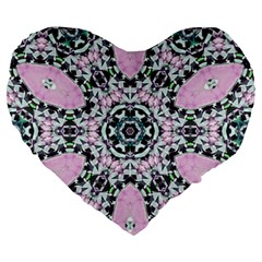 Lacygem-2 Large 19  Premium Flano Heart Shape Cushions by LW323