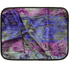 Warp And Weft Fleece Blanket (mini) by kaleidomarblingart