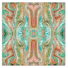 Emerald Marbling Large Satin Scarf (square) by kaleidomarblingart