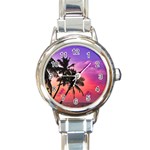 Ocean paradise Round Italian Charm Watch Front