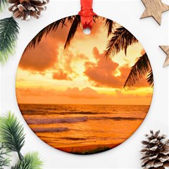 Sunset Beauty Ornament (round) by LW323