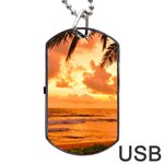 Sunset Beauty Dog Tag USB Flash (Two Sides) Front