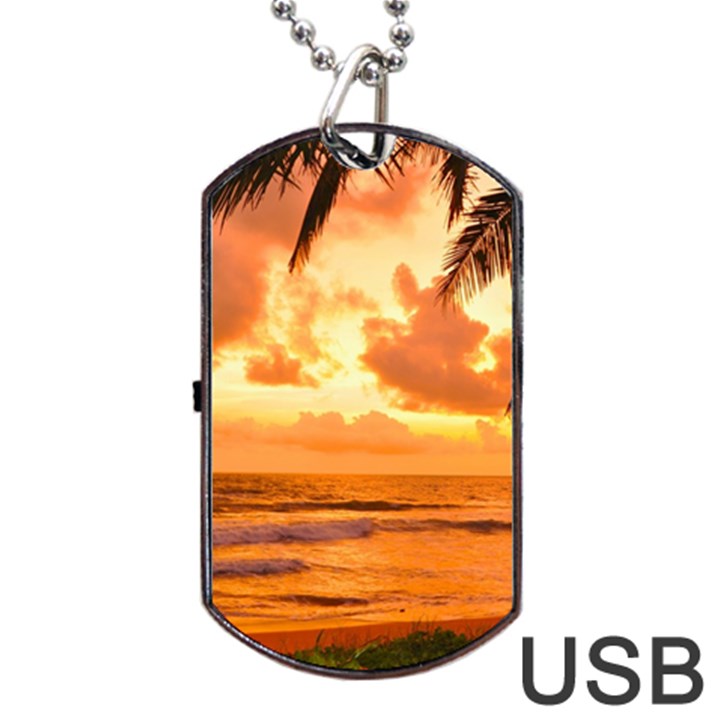 Sunset Beauty Dog Tag USB Flash (Two Sides)