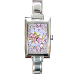 Bloom Rectangle Italian Charm Watch by LW323