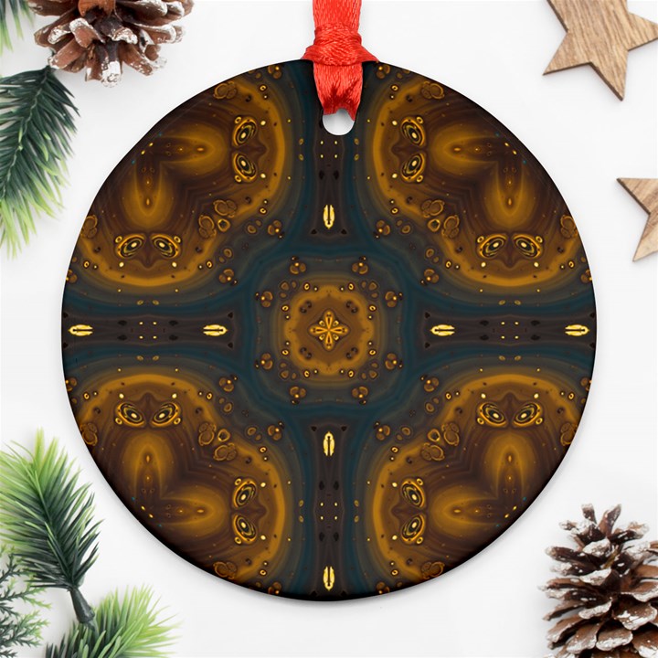 Midnight Romance Round Ornament (Two Sides)