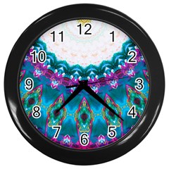 Peacock Wall Clock (black) by LW323