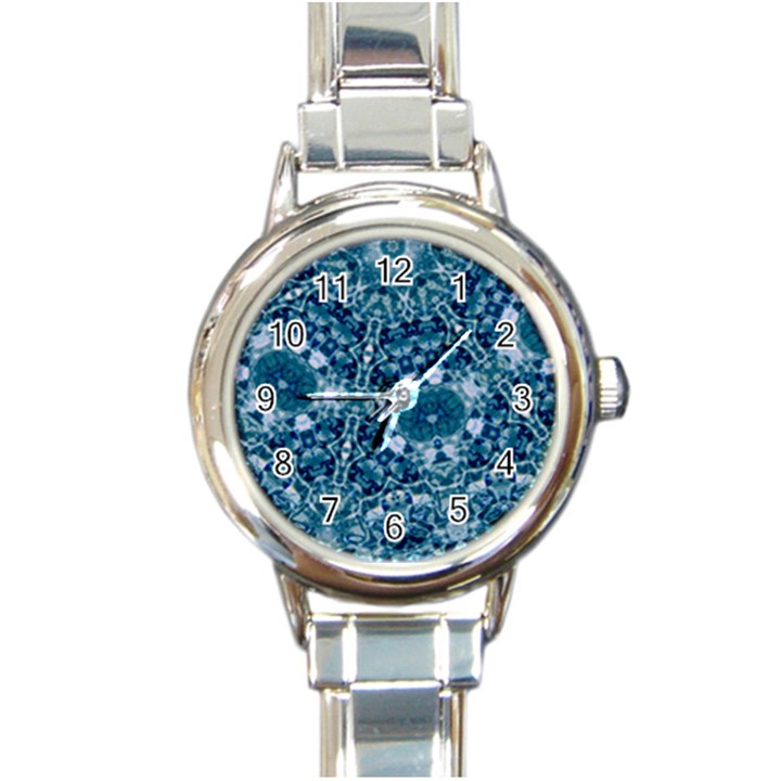 Blue Heavens Round Italian Charm Watch