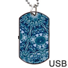 Blue Heavens Dog Tag Usb Flash (one Side) by LW323