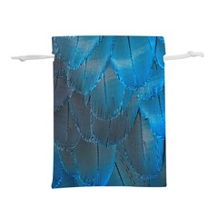 Feathery Blue Lightweight Drawstring Pouch (l) by LW323