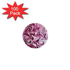 Dusty Pink Marbling 1  Mini Magnets (100 Pack)  by kaleidomarblingart