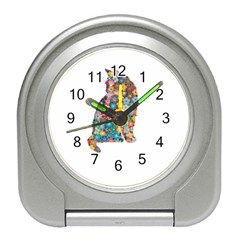 Flower Cat Travel Alarm Clock by LW323