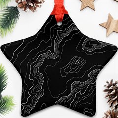 Topography Map Ornament (star) by goljakoff