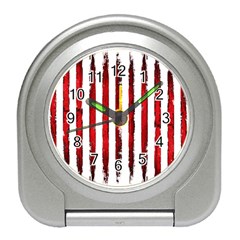 Red Stripes Travel Alarm Clock by goljakoff